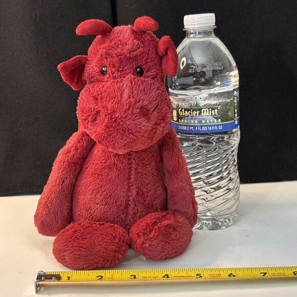 Jellycat BASHFUL DRAGON RED Plush Soft Stuffed Toy Animal London Retired 11in. - Picture 2 of 16